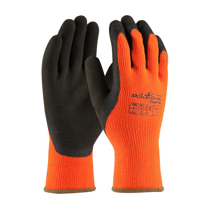 POWERGRAB THERMO MICROFINISH LATEX ORG - Insulated Gloves